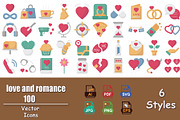 Love and Romance Vector Icons, a Solid Icon by Vector Portal (Thumbnail 1 of 6)
