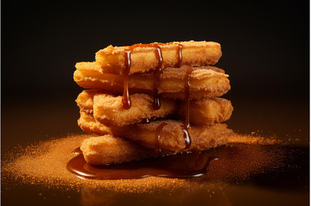 Delicious churros with dulce de, a Food & Drink Photo by Ylivdesign
