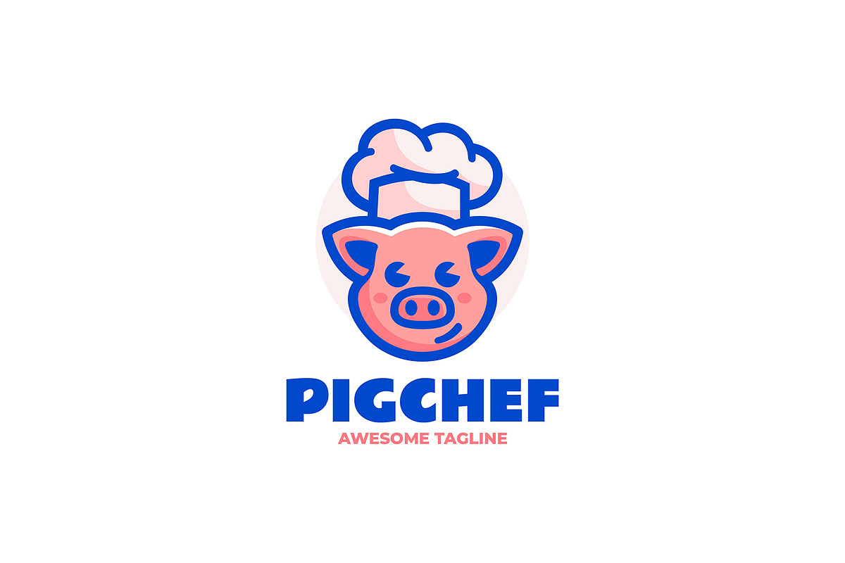 Pig Chef Mascot Cartoon Logo, a Branding & Logo Template by Artnivora.Std