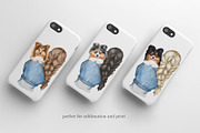 Collie and Sheltie dog set. Dogs art, an Animal Illustration by SavinV (Thumbnail 4 of 6)