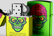 Metallic Lighter Mockup - 8 views, a Merchandise Mockup by Illusiongraphic (Thumbnail 15 of 21)