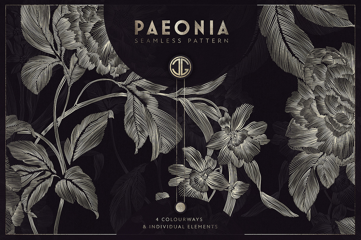 PAEONIA - Seamless Peony Pattern, a Pattern Graphic by C & G (Photo 1 of 7)