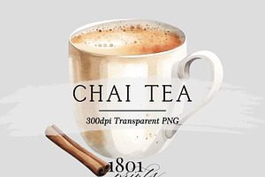 Chai Tea Watercolor Illustration