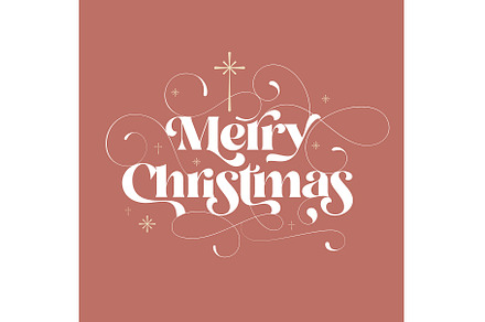 Merry Christmas lettering title