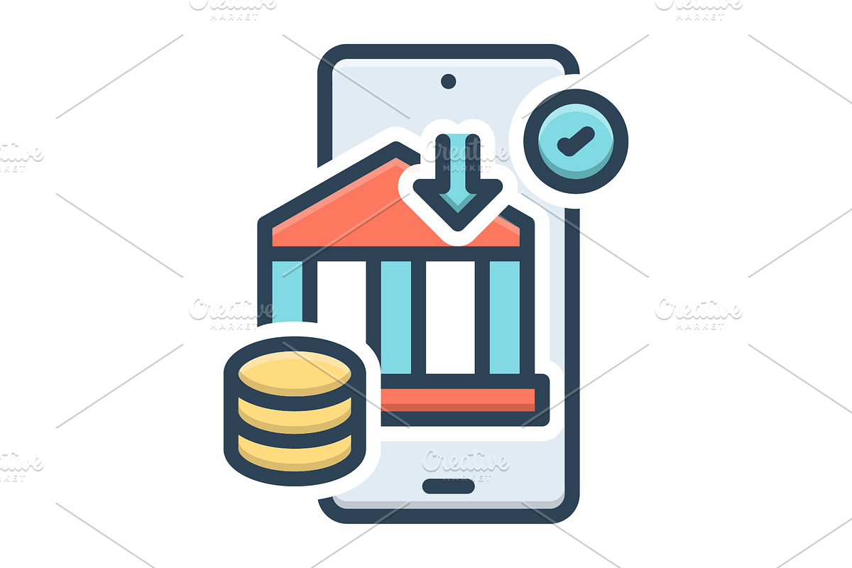 Investment bank color icon, a Duotone Icon by Creative priyanka