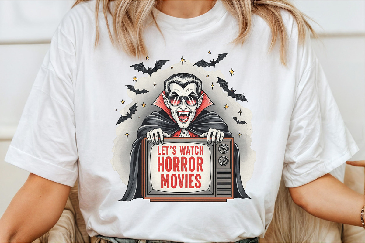 Let's Watch Horror Movies Halloween, an Illustration by DreamCafeArt (Photo 2 of 7)
