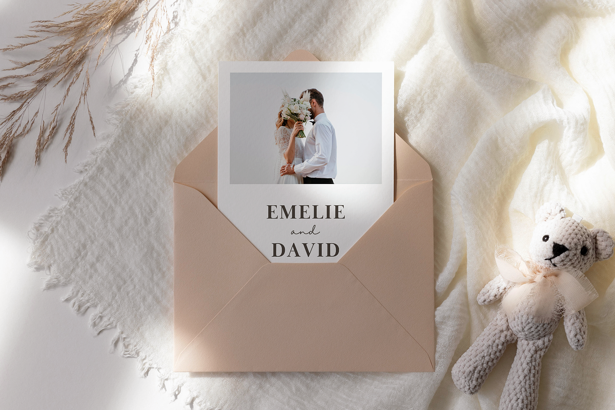 Minimalist Wedding Invitation Card, an Invitation Template by kin9candra (Photo 2 of 9)