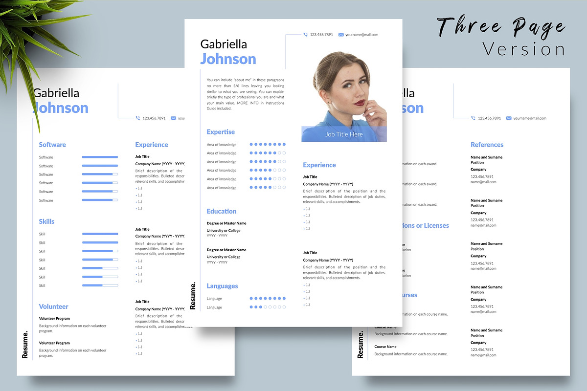 Creative Resume / CV - Gabriella, a Resume Template by Templates Design Co. (Photo 4 of 17)