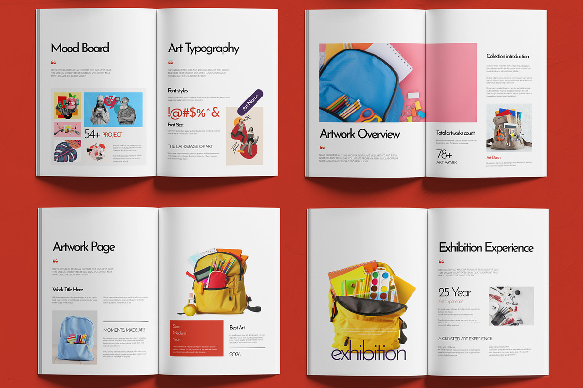 Art Exhibition Portfolio Layout, a Brochure Template by MightyDesign (Photo 3 of 6)