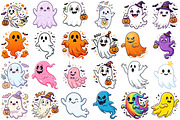 Halloween Spooky Ghost Clipart, a Seasonal Illustration by Forhadx5 (Thumbnail 5 of 11)