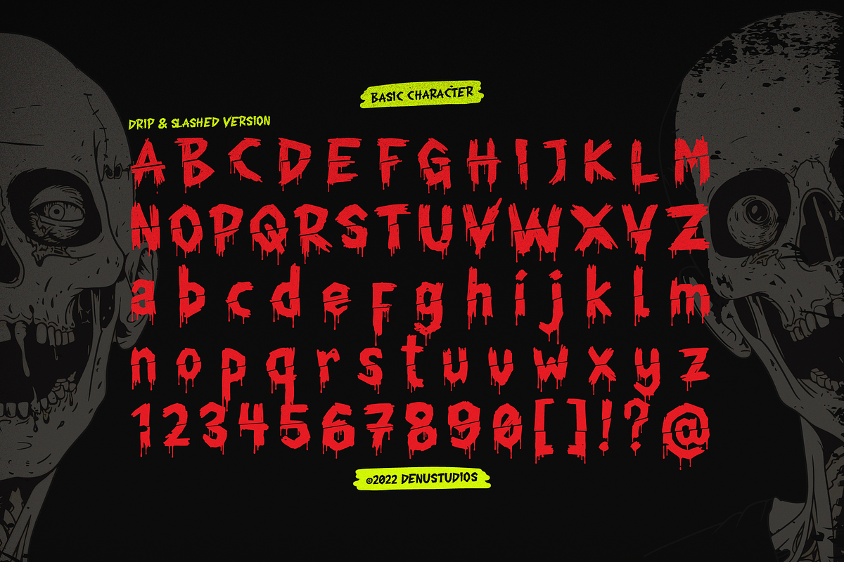Chiller Mark | Horror Font, a Handwritten Font by Denustudios (Photo 11 of 12)