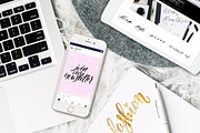 Blog Social Media Handlettering Pack, a Social Media Template by Spencerian Sisters (Thumbnail 3 of 7)