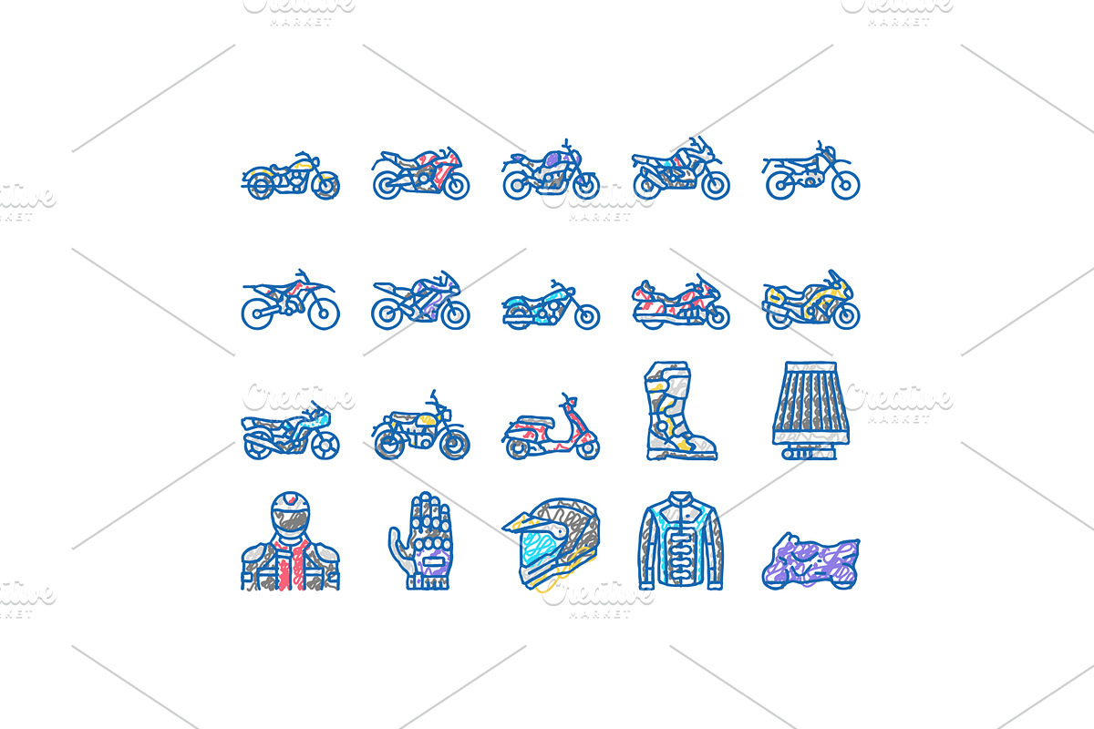 Motorcycle Bike Transport Types, an Object Illustration by pikepicture