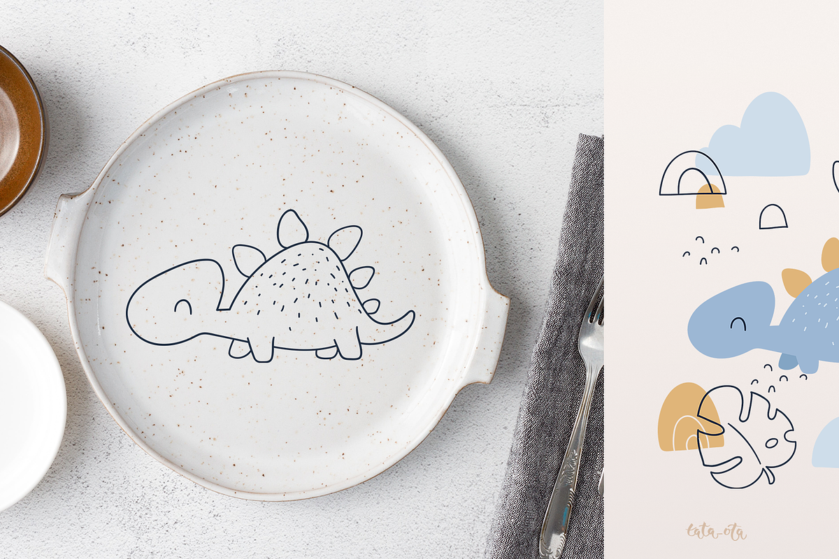 Cute dinosaurs, an Animal Illustration by tata_ota (Photo 5 of 12)