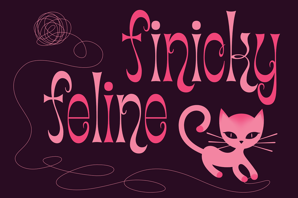 Cica - a fun finicky feline font!