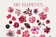 Viva MAGENTA floral collection, an Illustration by AleksaArt (Thumbnail 9 of 15)