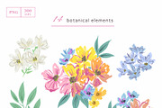 painterly florals clipart & patterns, an Object Graphic by Sawango Designs (Thumbnail 3 of 6)