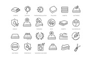 Set of outline Bedding icons, an Outline Icon by Tettygreen (Thumbnail 2 of 2)