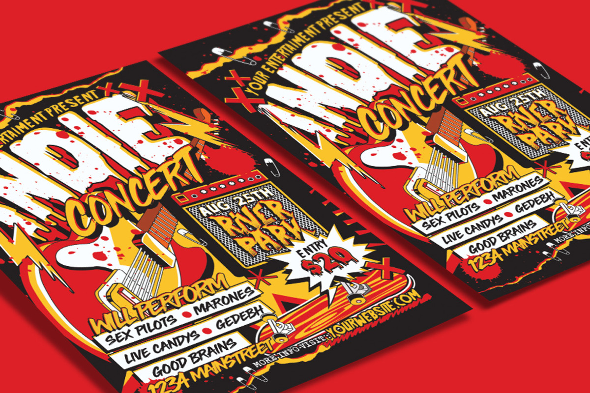Indie Music Concert Flyer, a Flyer Template by Muhamad Iqbal hidayat (Photo 3 of 4)