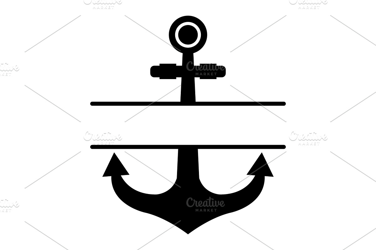 Anchor split name frame, an Icon by Mark1987