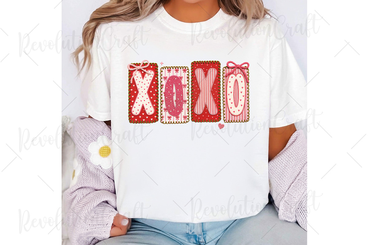 Crochet XOXO Valentine's Day PNG, an Illustration by OK Design (Photo 4 of 6)