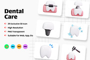 Dental Care 3D Icons, an Object 3D Model by HacaStudio (Thumbnail 1 of 4)