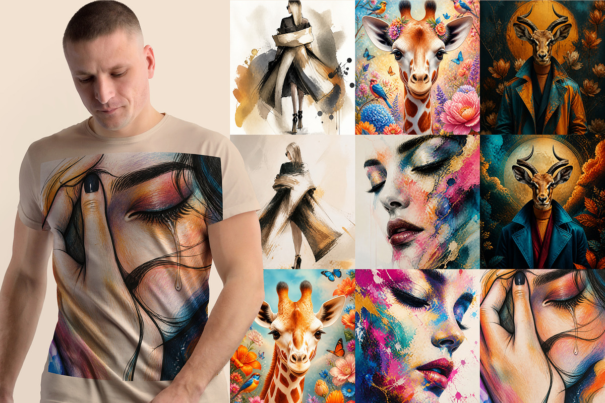 64 Fashionable Vibrant Tshirt Design, an Object Graphic by Miyaji75 (Photo 2 of 7)