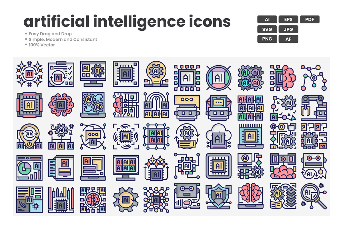 Ai Automation Icon Pack, a Duotone Icon by erifqizeicon (Photo 2 of 3)