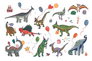 Dinosaur Birthday Party, a Pattern Graphic by GooseFrol (Thumbnail 2 of 12)