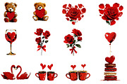 Watercolor Valentine clipart, an Illustration by Designworld (Thumbnail 3 of 4)
