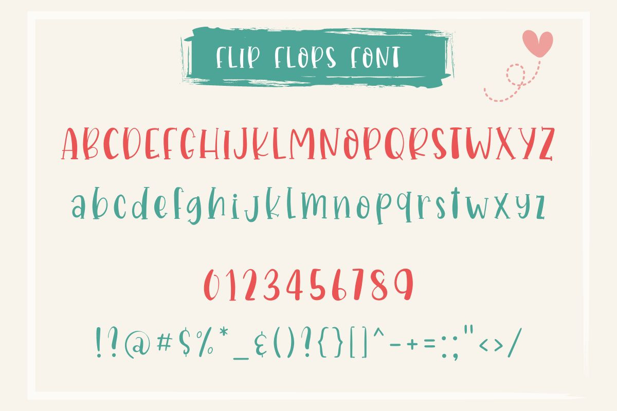 Flip Flops | Handwriting Font, a Handwritten Font by AnningArts (Photo 6 of 7)