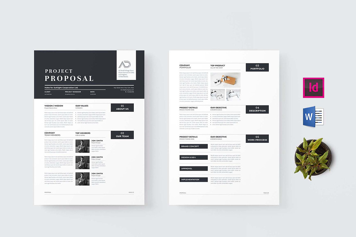 Proposal | MS Word & Indesign, a Stationery Template by design_hut (Photo 1 of 7)