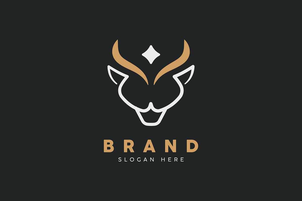 Buffalo Cow Bull Head logo design, a Branding & Logo Template by Andre (Photo 1 of 3)