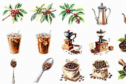 Watercolor International Coffee Day, a Food Illustration by DesignBTF (Thumbnail 3 of 6)