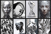 Chrome 3D Design Collection, a Graphic by LarysaZabrotskaya (Thumbnail 7 of 12)