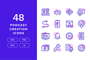 48 Podcast Creation Icons, an Icon by Furnace (Thumbnail 1 of 5)