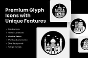 World Famous Landmarks Icons, a Solid Icon by Prosymbols (Thumbnail 5 of 7)