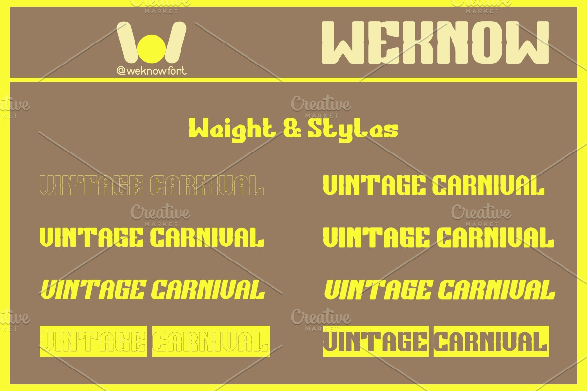 Vintage Carnival font, a Font by weknow (Photo 7 of 8)