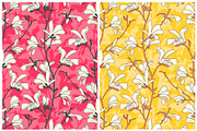 Magnolia flowers blooming set, a Pattern Graphic by Krolja (Thumbnail 2 of 9)