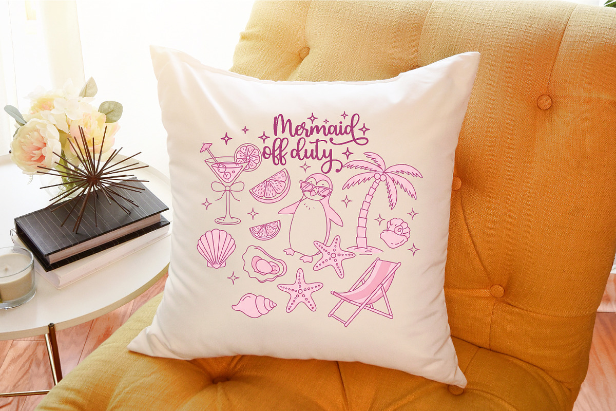 Summer Beach Mermaid off Duty Doodle, an Illustration by Sublimation Artist (Photo 6 of 9)