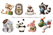 Cute Animals Clipart, an Animal Illustration by sheincar (Thumbnail 2 of 3)