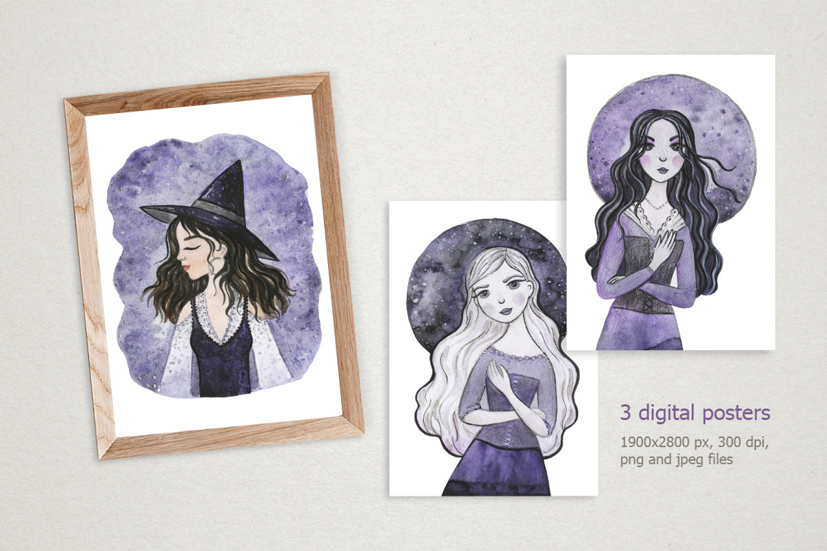 Watercolor magic clipart, a Decorative Illustration by CreativeByLu (Photo 5 of 12)