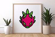 Cartoon Dragon Fruit Vector Clipart, a Food Illustration by newminddesign (Thumbnail 6 of 8)