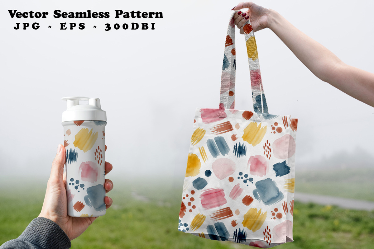 Vintage Watercolor Seamless Vector, a Pattern Graphic by one-touch (Photo 6 of 10)