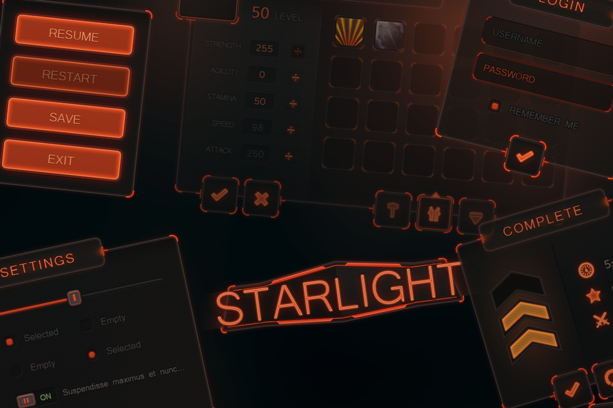 StarLight Mobile UI, a Graphic by EvilSystem (Photo 1 of 13)