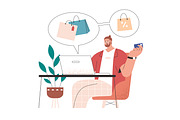 People shopping during sale set, a Person Illustration by Good Studio (Thumbnail 6 of 6)