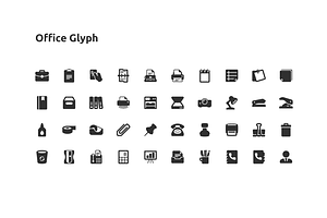 40 Office Glyph Icon