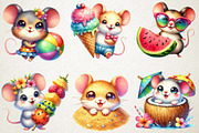 Cute Summer Mouse PNG Clipart, an Animal Illustration by RobertsArt (Thumbnail 4 of 7)