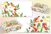 Shrimp Salad Wreath Template, an Illustration by NATASHA CHU (Thumbnail 3 of 4)