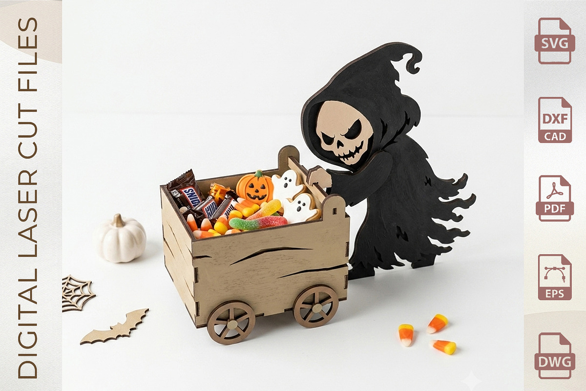 Halloween Candy Box Laser Cut Bundle, an Object Graphic by WoodoraCut (Photo 12 of 14)